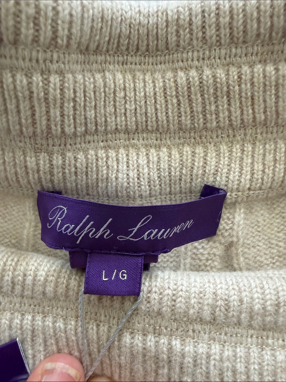 NWT Ralph Lauren 100% Cashmere Cable-Knit Drawstring Pants - Picture 6 of 8